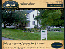 Tablet Screenshot of countrypleasuresbandb.com